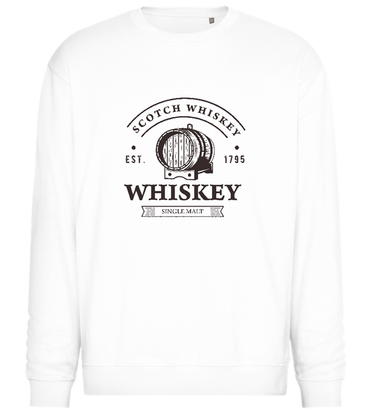 Scotch Whiskey Barrell Design - Comfort Essential Unisex Sweater_WHITE_front