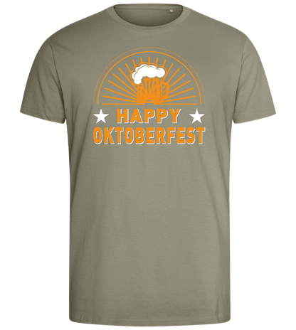 Happy Oktoberfest Design - Comfort men's fitted t-shirt_KHAKI_front