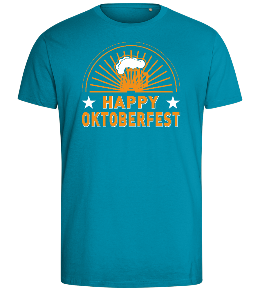 Happy Oktoberfest Design - Comfort men's fitted t-shirt_TURQUOISE_front