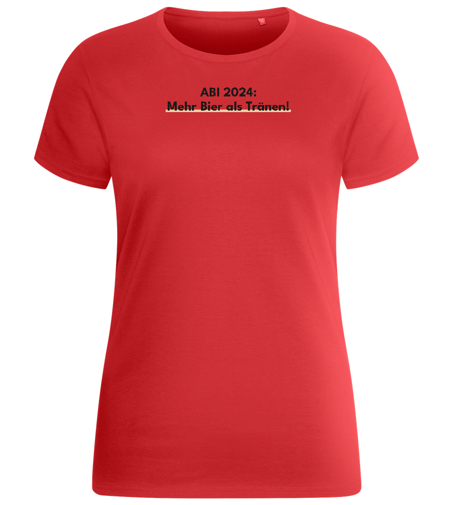 Mehr Bier Als Tränen Design - Basic women's fitted t-shirt_RED_front