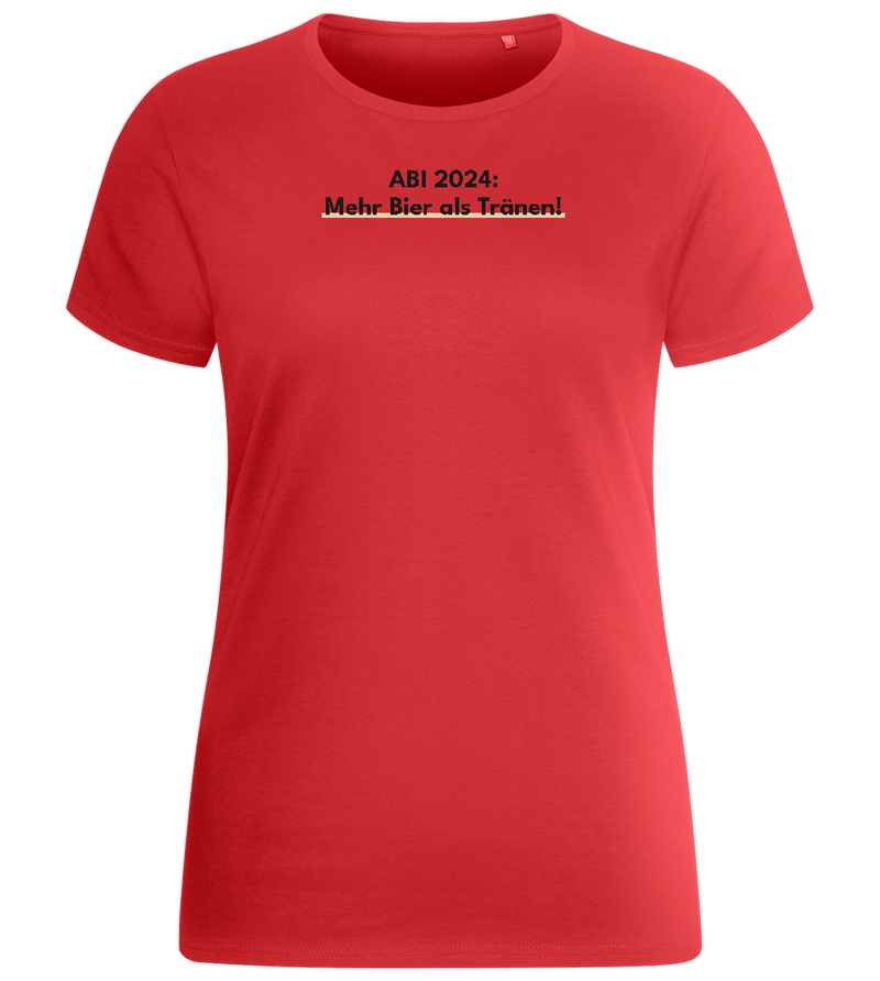 Mehr Bier Als Tränen Design - Basic women's fitted t-shirt_RED_front