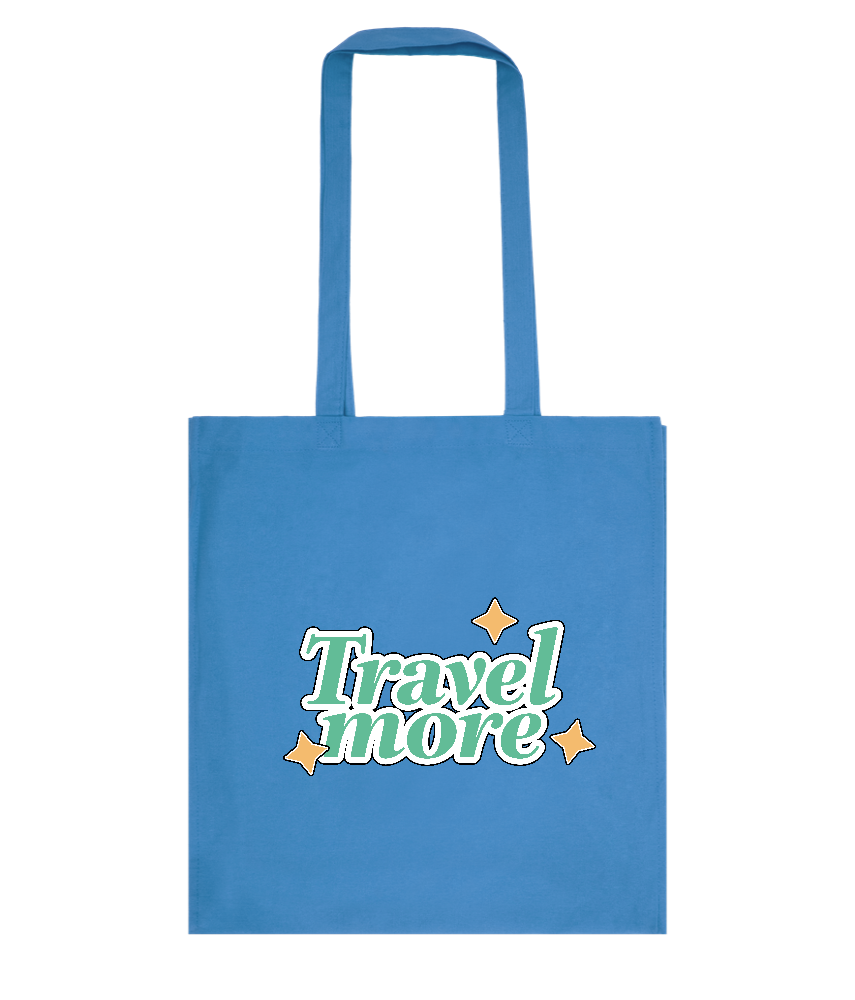 Travel the World Design - Basic colored cotton shopping bag_ROYAL BLUE_front