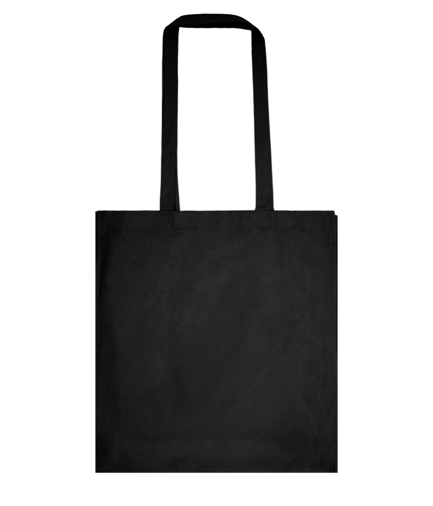 Travel the World Design - Basic colored cotton shopping bag_BLACK_back