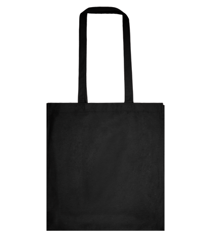 Travel the World Design - Basic colored cotton shopping bag_BLACK_back