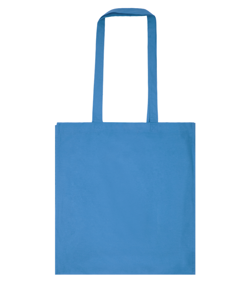 Travel the World Design - Basic colored cotton shopping bag_ROYAL BLUE_back