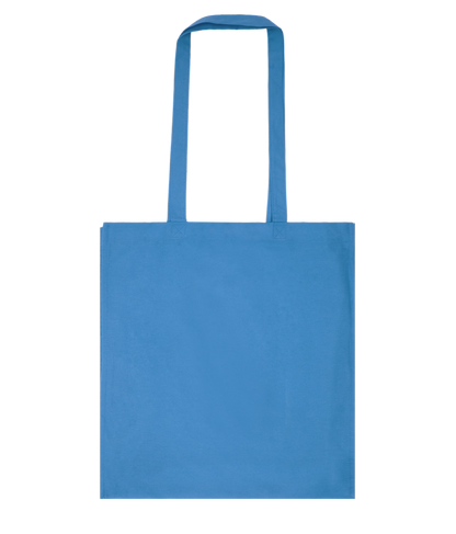 Travel the World Design - Basic colored cotton shopping bag_ROYAL BLUE_back