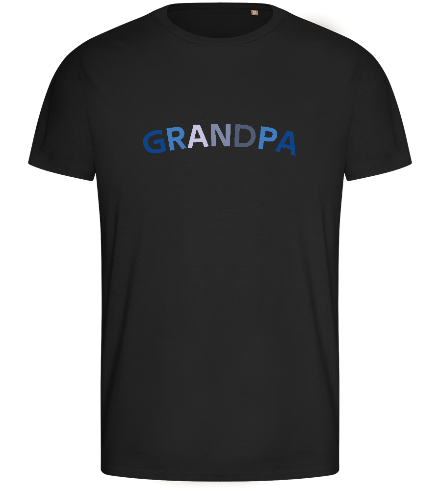 It's Grandpa Design - Basic men's fitted t-shirt_DEEP BLACK_front