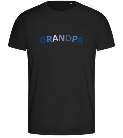 It's Grandpa Design - Basic men's fitted t-shirt_DEEP BLACK_front