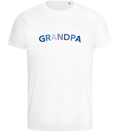 It's Grandpa Design - Basic men's fitted t-shirt_WHITE_front