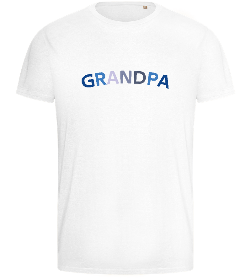 It's Grandpa Design - Basic men's fitted t-shirt_WHITE_front