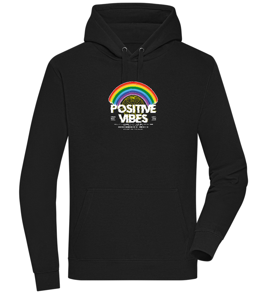 Positive Vibes Design - Premium unisex hoodie_BLACK_front