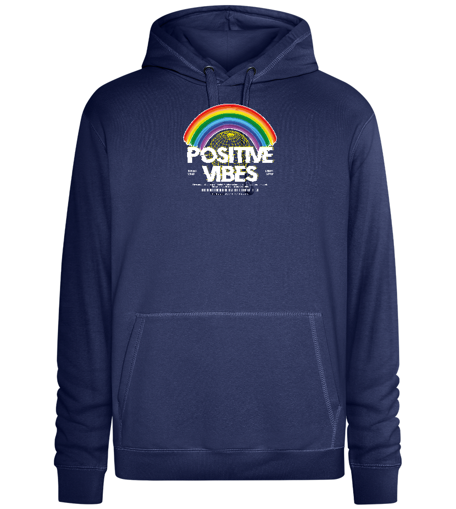 Positive Vibes Design - Premium unisex hoodie_DENIM CHINA_front