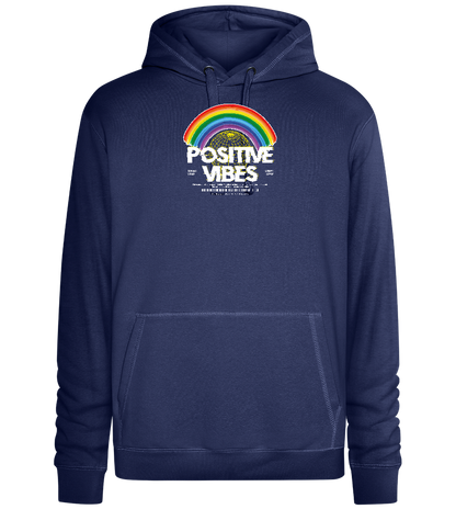 Positive Vibes Design - Premium unisex hoodie_DENIM CHINA_front