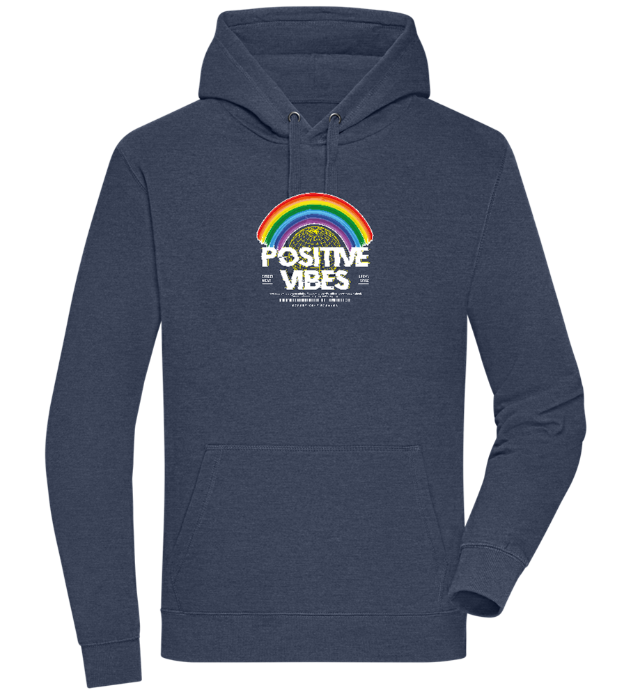 Positive Vibes Design - Premium unisex hoodie_DENIM CHINA_front