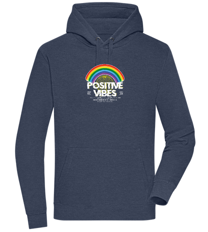 Positive Vibes Design - Premium unisex hoodie_DENIM CHINA_front