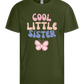 Cool Little Sister Butterfly Design - Basic kids t-shirt_ARMY_front