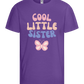 Cool Little Sister Butterfly Design - Basic kids t-shirt_DARK PURPLE_front