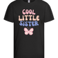 Cool Little Sister Butterfly Design - Basic kids t-shirt_DEEP BLACK_front