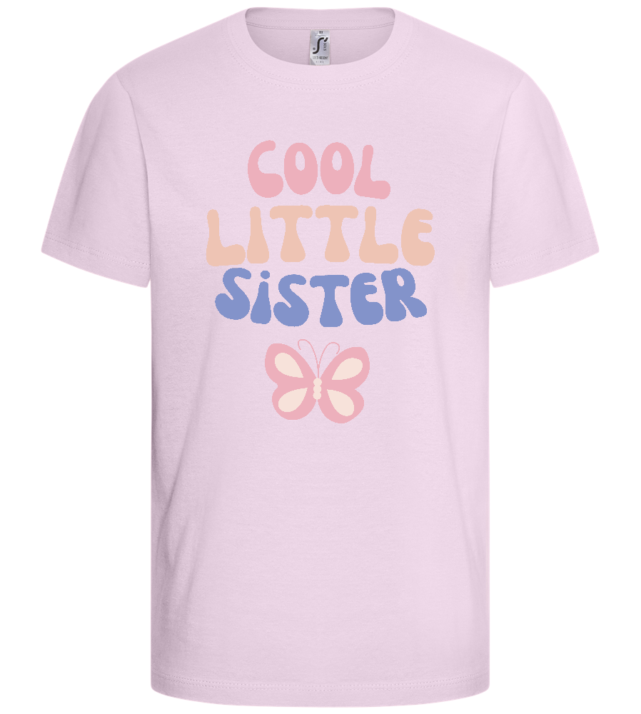 Cool Little Sister Butterfly Design - Basic kids t-shirt_LIGHT PINK_front