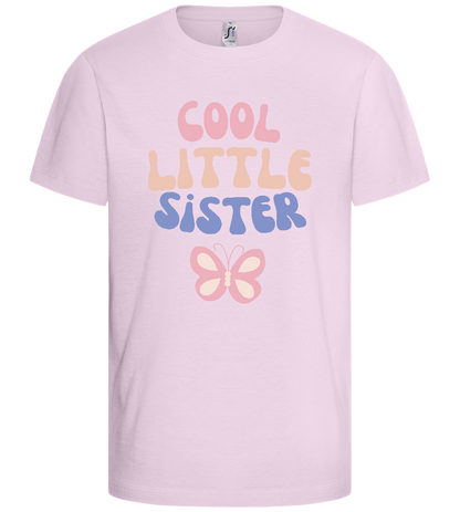 Cool Little Sister Butterfly Design - Basic kids t-shirt_LIGHT PINK_front