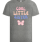 Cool Little Sister Butterfly Design - Basic kids t-shirt_ORION GREY_front