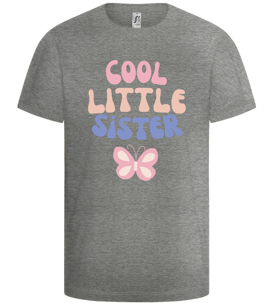 Cool Little Sister Butterfly Design - Basic kids t-shirt_ORION GREY_front