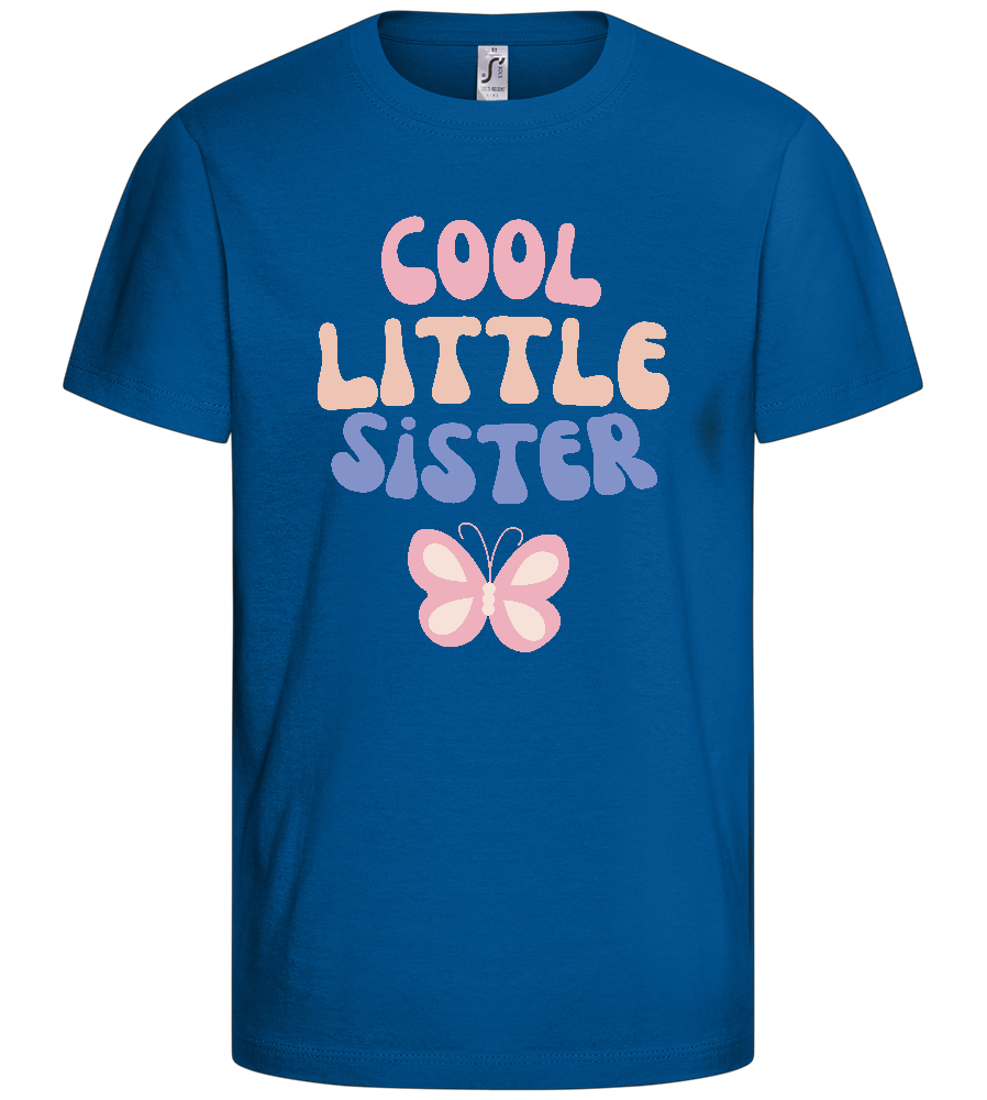 Cool Little Sister Butterfly Design - Basic kids t-shirt_ROYAL_front