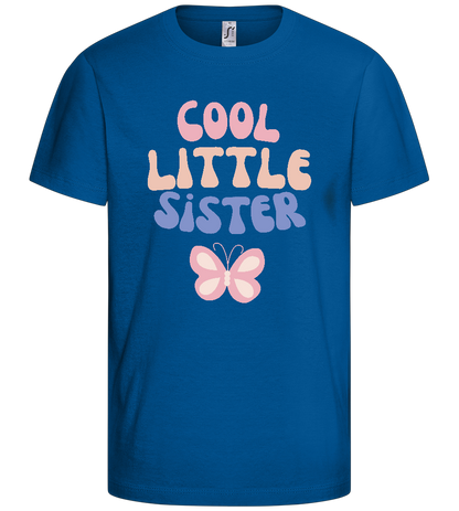 Cool Little Sister Butterfly Design - Basic kids t-shirt_ROYAL_front