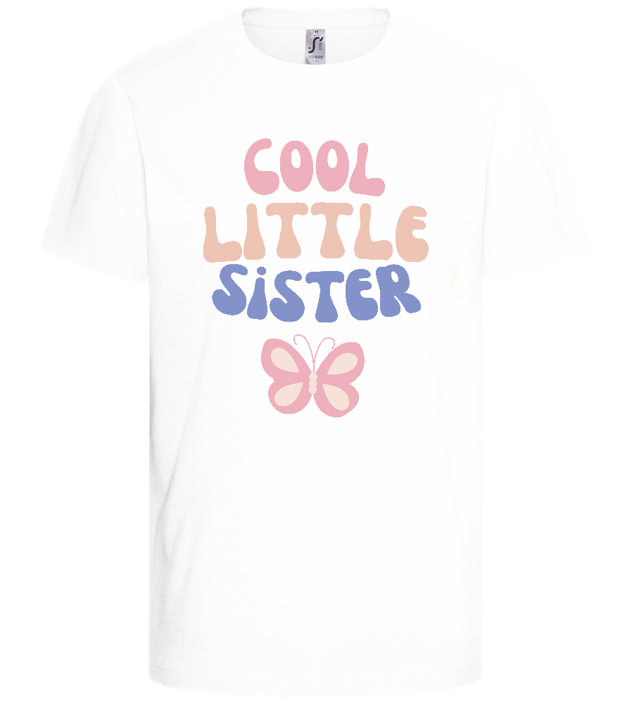 Cool Little Sister Butterfly Design - Basic kids t-shirt_WHITE_front