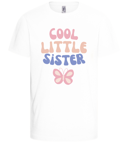 Cool Little Sister Butterfly Design - Basic kids t-shirt_WHITE_front