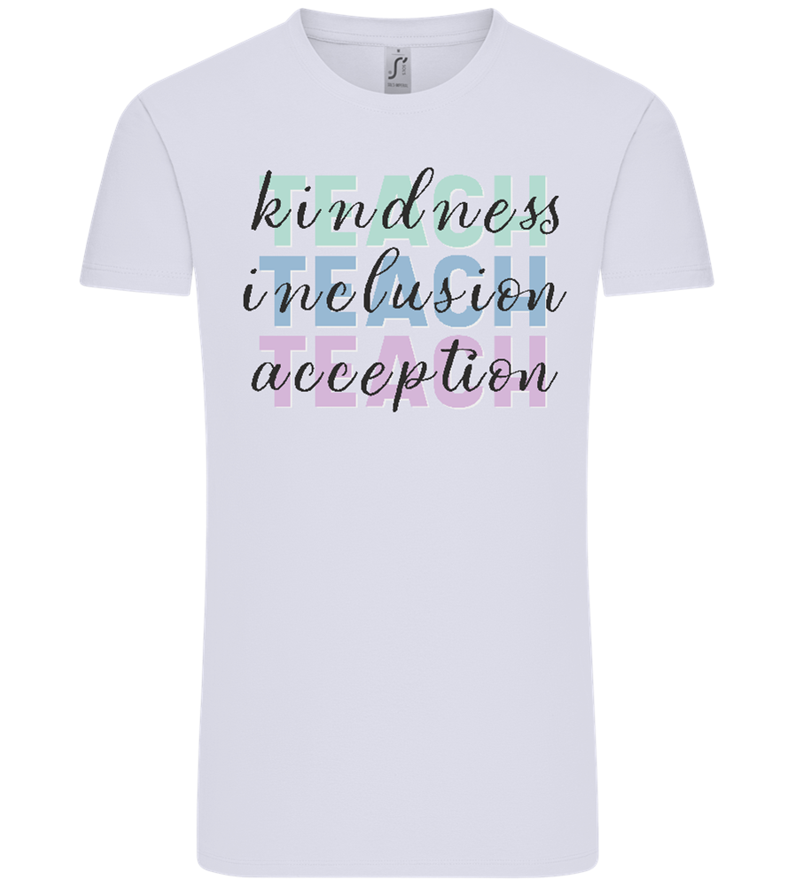 Kindness Inclusion Acception Design - Comfort Unisex T-Shirt_LILAK_front