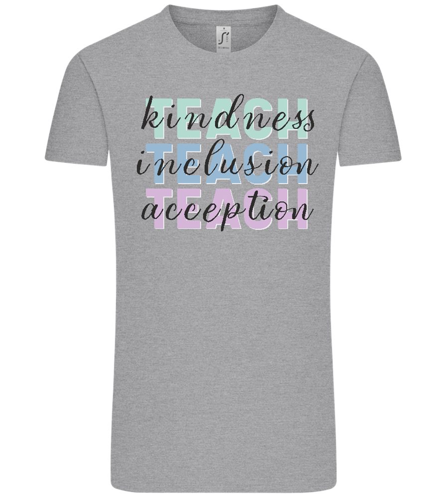 Kindness Inclusion Acception Design - Comfort Unisex T-Shirt_ORION GREY_front