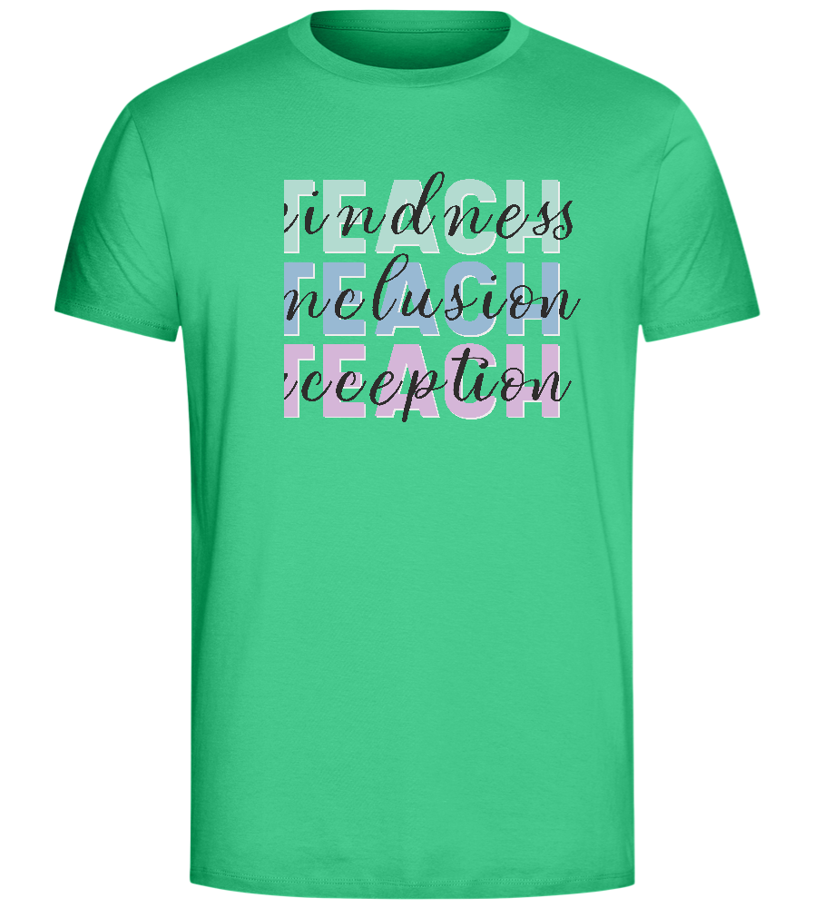 Kindness Inclusion Acception Design - Comfort Unisex T-Shirt_SPRING GREEN_front