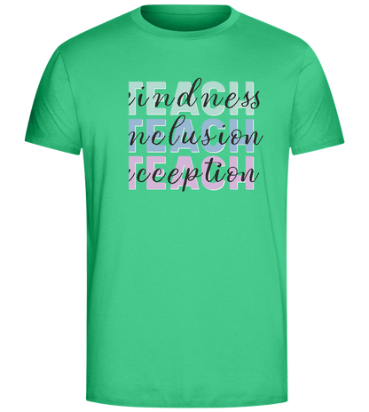 Kindness Inclusion Acception Design - Comfort Unisex T-Shirt_SPRING GREEN_front