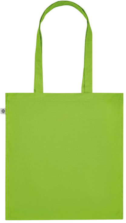 Zodiac Virgo Design - Premium colored organic cotton tote bag_LIME_back