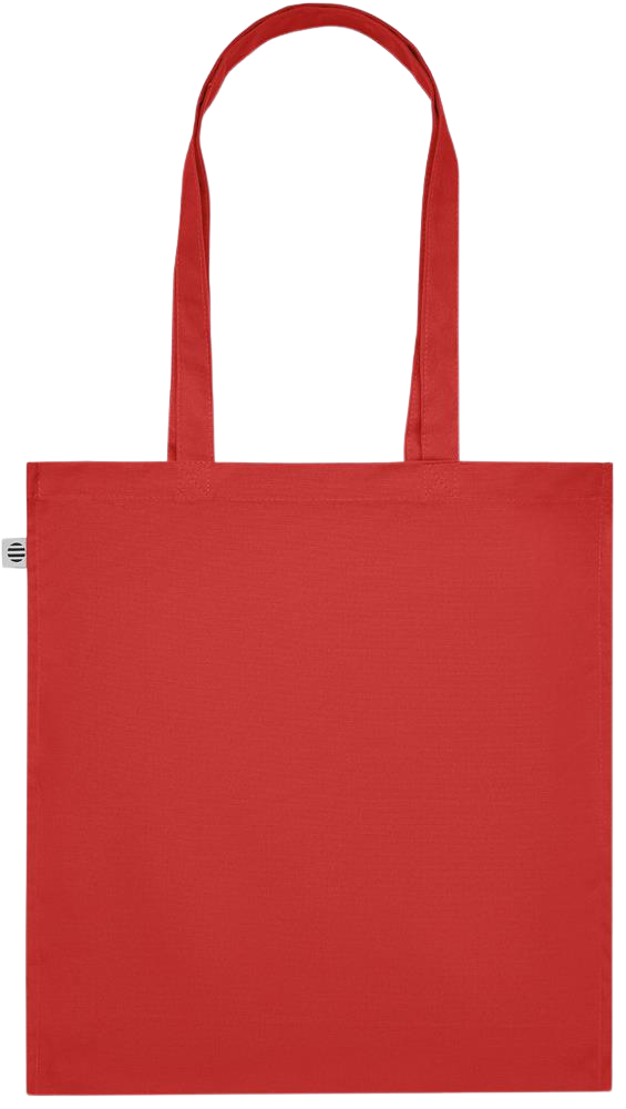 Zodiac Virgo Design - Premium colored organic cotton tote bag_RED_back