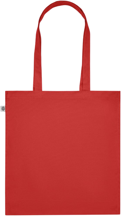 Zodiac Virgo Design - Premium colored organic cotton tote bag_RED_back