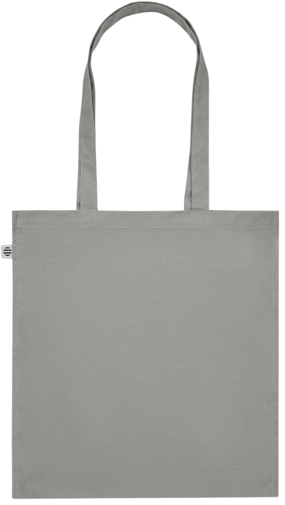 Zodiac Virgo Design - Premium colored organic cotton tote bag_STONE GREY_back