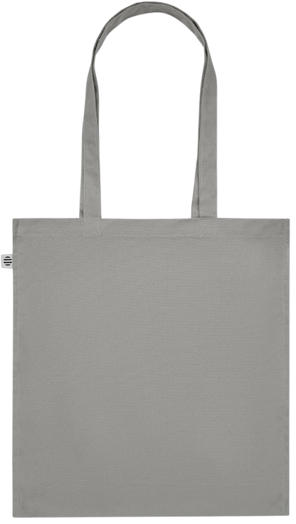 Zodiac Virgo Design - Premium colored organic cotton tote bag_STONE GREY_back