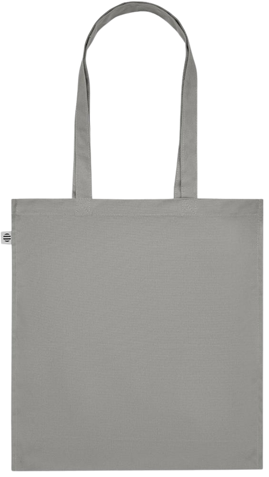 Zodiac Virgo Design - Premium colored organic cotton tote bag_STONE GREY_back