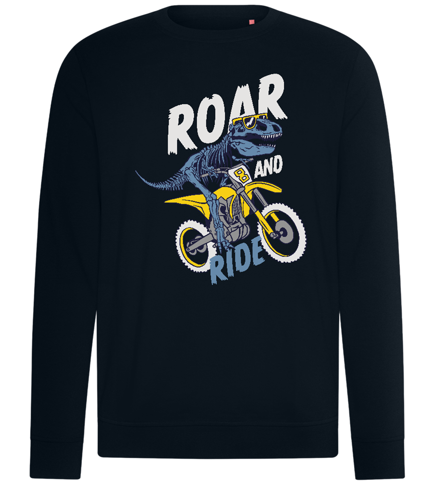 Dino Biker Design - Comfort unisex sweater_BLACK_front