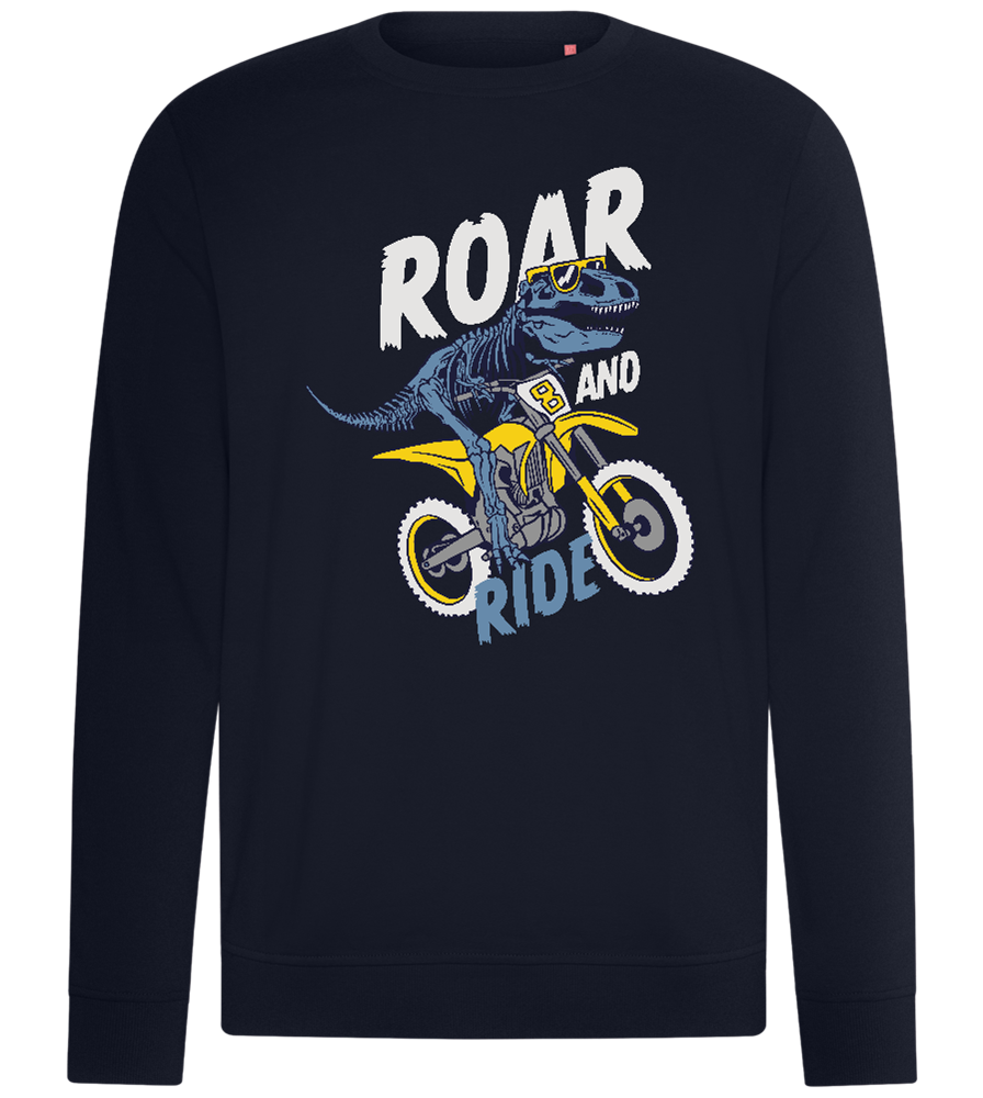 Dino Biker Design - Comfort unisex sweater_FRENCH NAVY_front