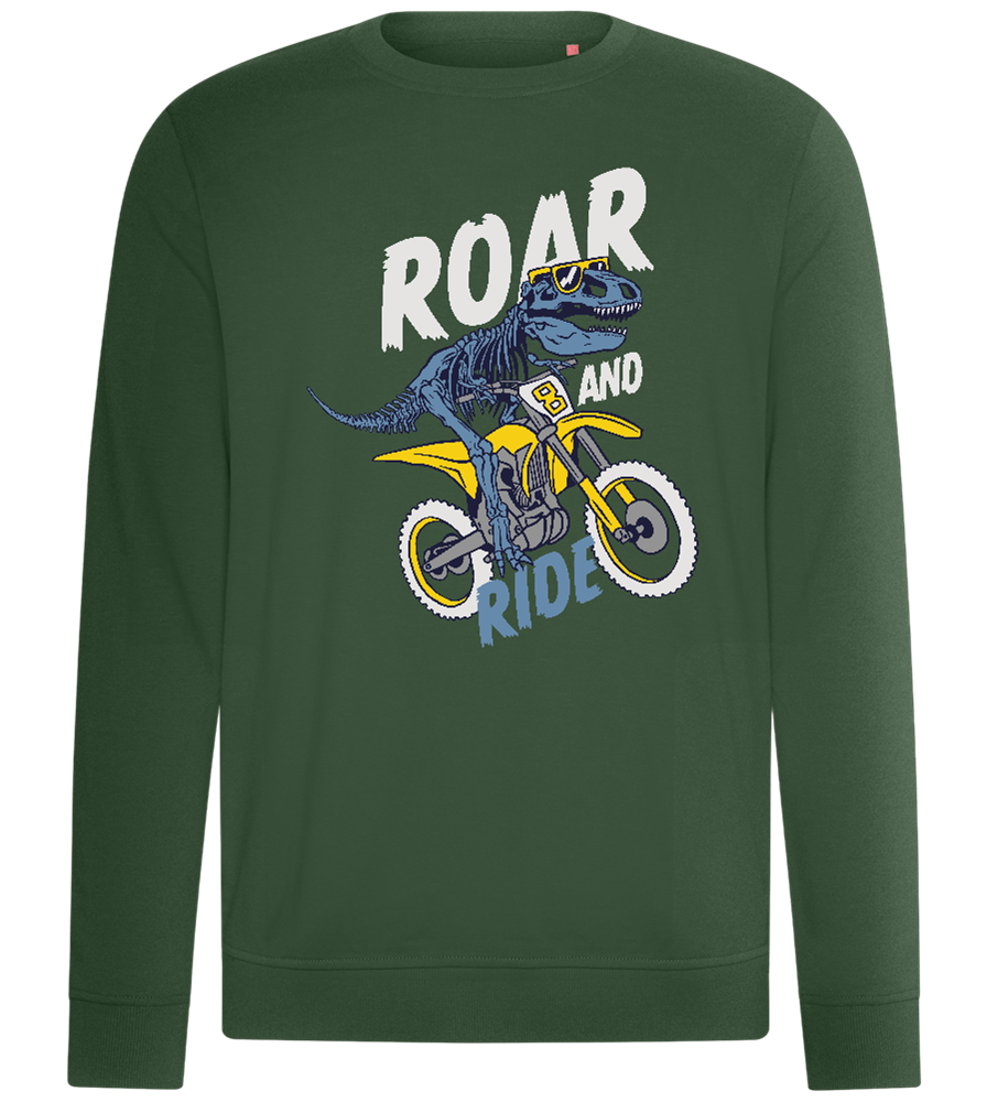 Dino Biker Design - Comfort unisex sweater_GREEN BOTTLE_front