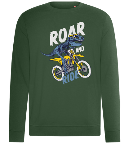 Dino Biker Design - Comfort unisex sweater_GREEN BOTTLE_front