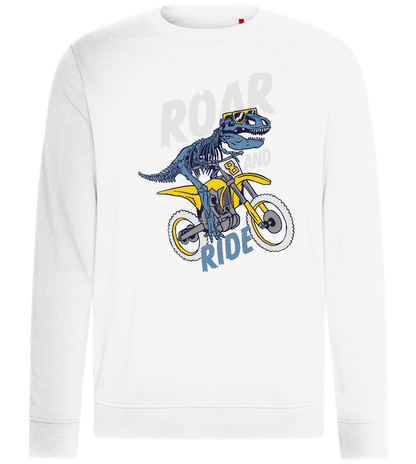 Dino Biker Design - Comfort unisex sweater_WHITE_front