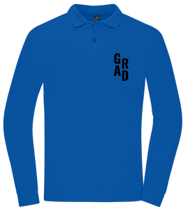 Grad Design - Premium men's long sleeve polo shirt