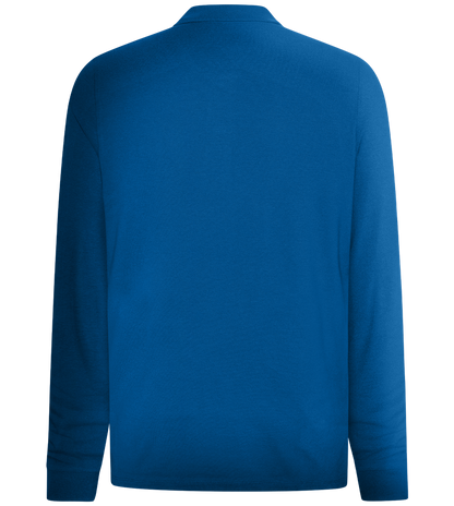 Grad Design - Premium men's long sleeve polo shirt_ROYAL_back