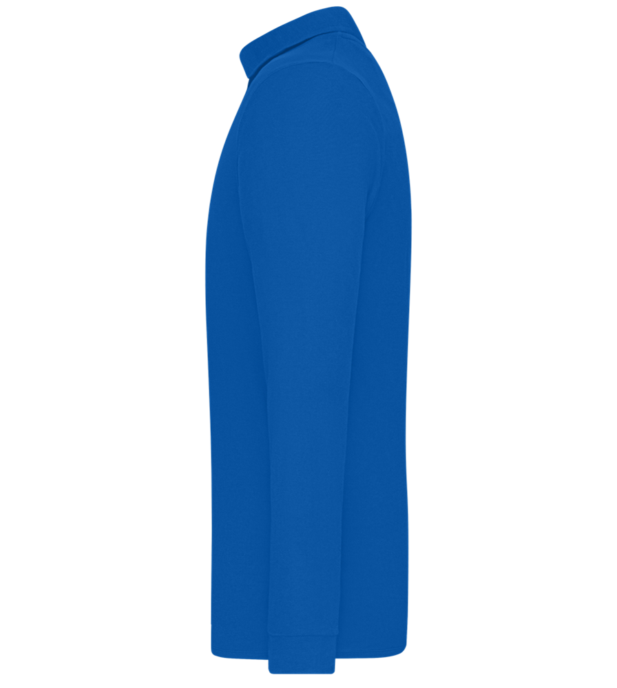 Grad Design - Premium men's long sleeve polo shirt_ROYAL_left