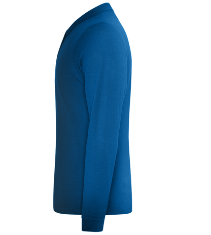 Grad Design - Premium men's long sleeve polo shirt_ROYAL_left