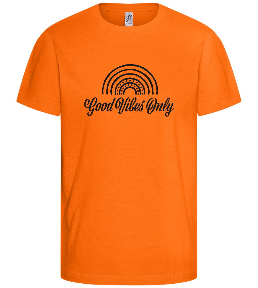 Good Vibes Only Rainbow Design - Basic kids t-shirt_ORANGE_front